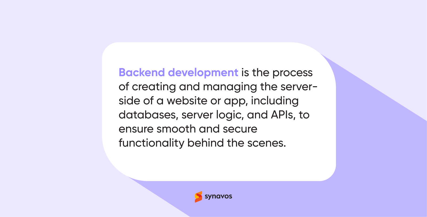 Backend Development - Definition